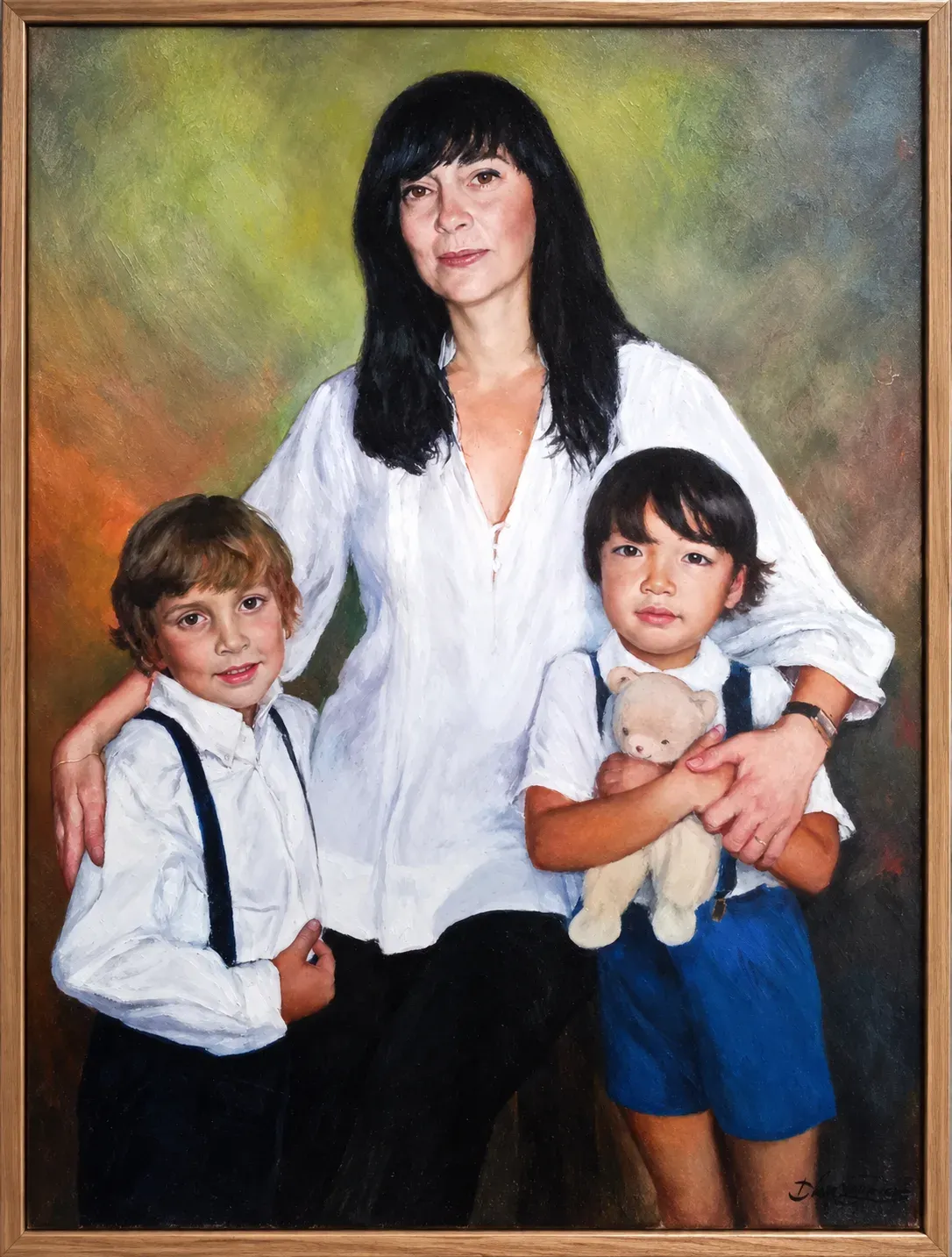 Ana Díaz Berbel junto a sus hijos